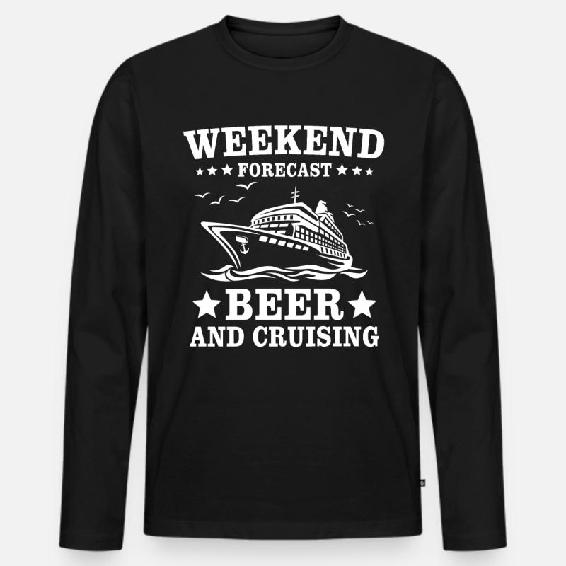 Kreuzfahrturlaub - Männer Premium Bio Langarmshirt - Schwarz