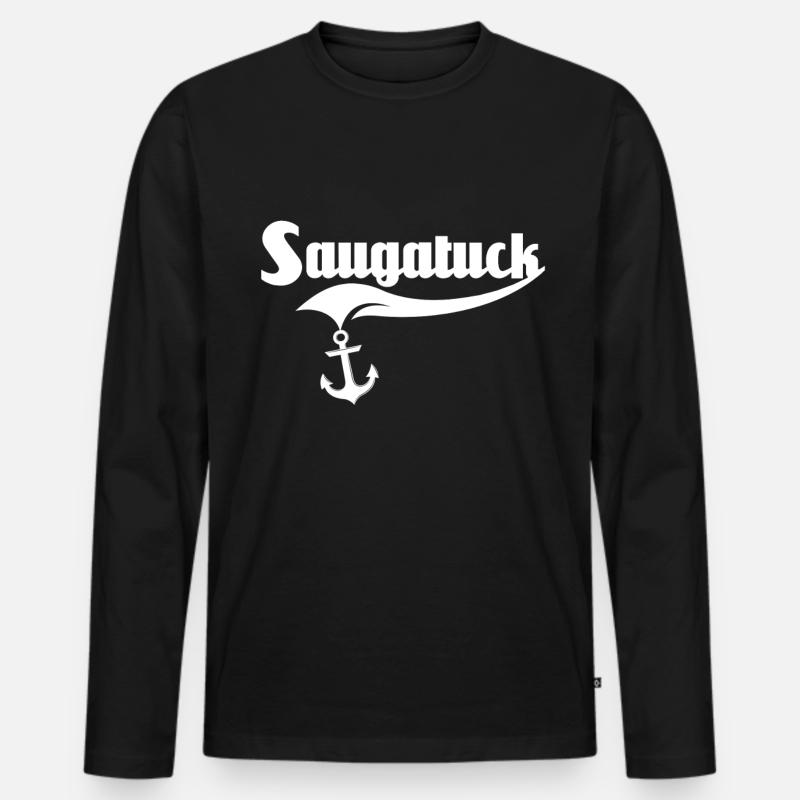 Saugatuck Michigan - Männer Premium Bio Langarmshirt - Schwarz