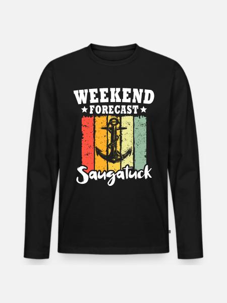 Saugatuck (Michigan) - T-shirt manches longues Premium bio Homme - noir