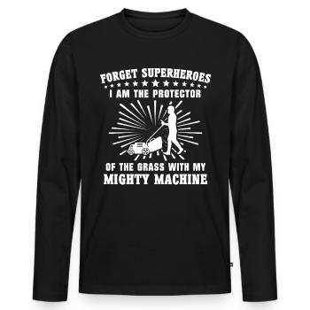 Tondeuse - T-shirt manches longues Premium bio Homme - noir - Devant - Nico (187cm)