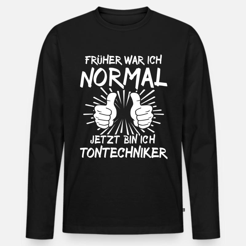 Tontechniker - Männer Premium Bio Langarmshirt - Schwarz