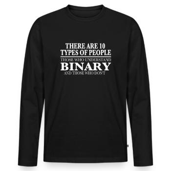 Drôle Lol Nerd Informaticien - T-shirt manches longues Premium bio Homme - noir - Devant - Nico (187cm)