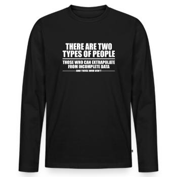 Drôle Lol Nerd Informaticien - T-shirt manches longues Premium bio Homme - noir - Devant - Nico (187cm)