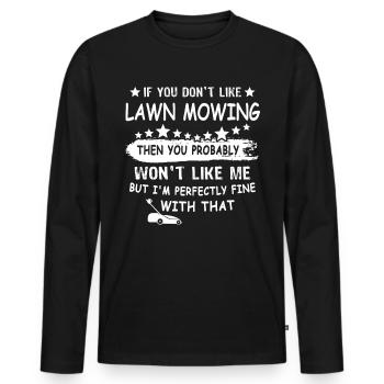 Tondeuse - T-shirt manches longues Premium bio Homme - noir - Devant - Nico (187cm)