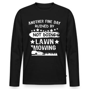 Tondeuse - T-shirt manches longues Premium bio Homme - noir - Devant - Nico (187cm)