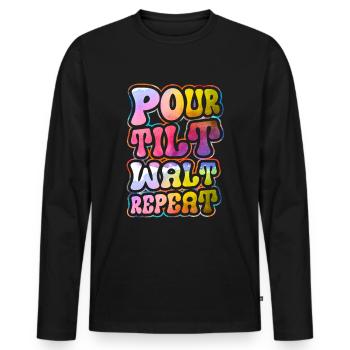 Cool Artist Art Acrylic Painting Casting Color - T-shirt manches longues Premium bio Homme - noir - Devant - Nico (187cm)