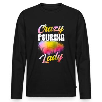 Cool Artist Art Acrylic Painting Casting Color - T-shirt manches longues Premium bio Homme - noir - Devant - Nico (187cm)