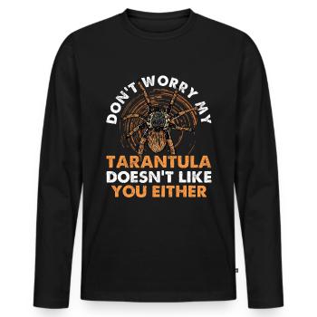 Sorgen Sie Sich Nicht, Meine Tarantula Mag Sie - Männer Premium Bio Langarmshirt - Schwarz - Vorne - Nico (187cm)
