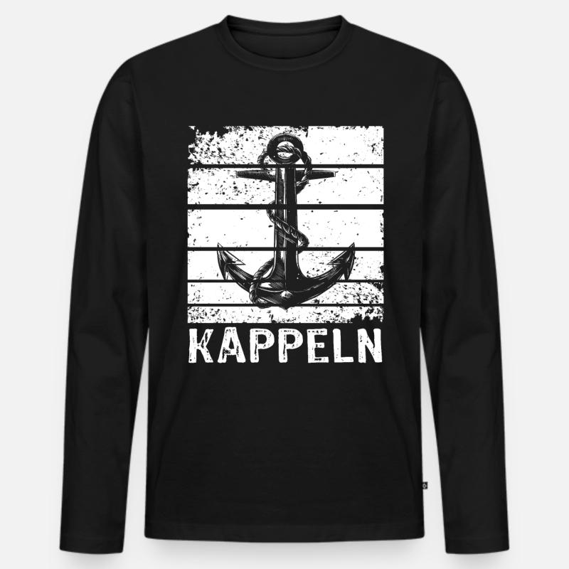 Kappeln Sprüche Kappelner Spruch - Männer Premium Bio Langarmshirt - Schwarz