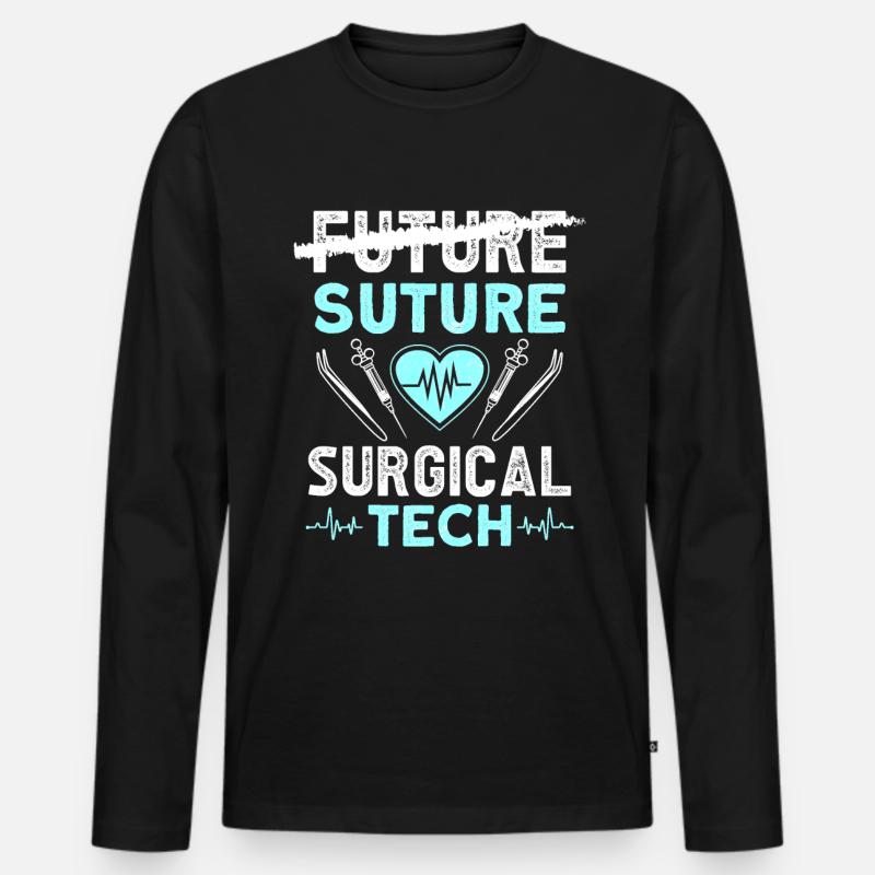 Surgical Technicians - Operation Technologists - Men's Premium Organic Long Sleeve Shirt - black