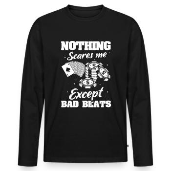 Poker Poker Players - Men's Premium Organic Long Sleeve Shirt - black - Front - Nico (187cm)