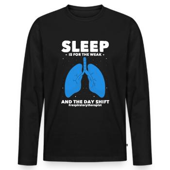 Respiratory Therapist Respiratory Therapy - Men's Premium Organic Long Sleeve Shirt - black - Front - Nico (187cm)