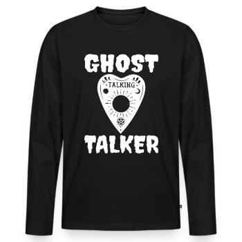 Ghost Hunter Creepy Adventure, Paranormal - Men's Premium Organic Long Sleeve Shirt - black - Front - Nico (187cm)