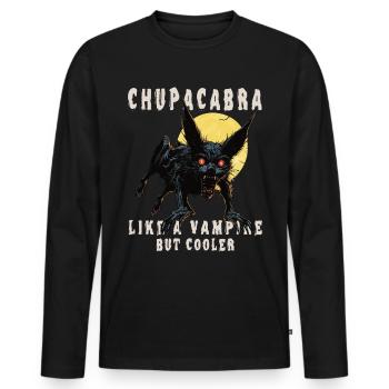 Chupacabra Wie Ein Vampir, Aber Cooler - Kryptid - Männer Premium Bio Langarmshirt - Schwarz - Vorne - Nico (187cm)
