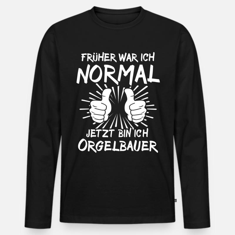 Orgelbauer - Männer Premium Bio Langarmshirt - Schwarz