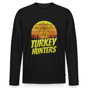 Thanksgiving Bowl Bowler Strike Pin Sport Bowling - T-shirt manches longues Premium bio Homme - noir - Devant - Nico (187cm)
