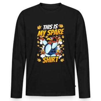 Thanksgiving Bowl Bowler Strike Pin Sport Bowling - T-shirt manches longues Premium bio Homme - noir - Devant - Nico (187cm)