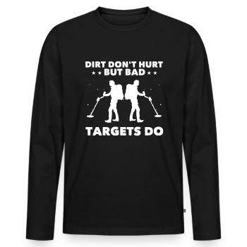 Dirt Fisher Treasure Hunters - Männer Premium Bio Langarmshirt - Schwarz - Vorne - Nico (187cm)