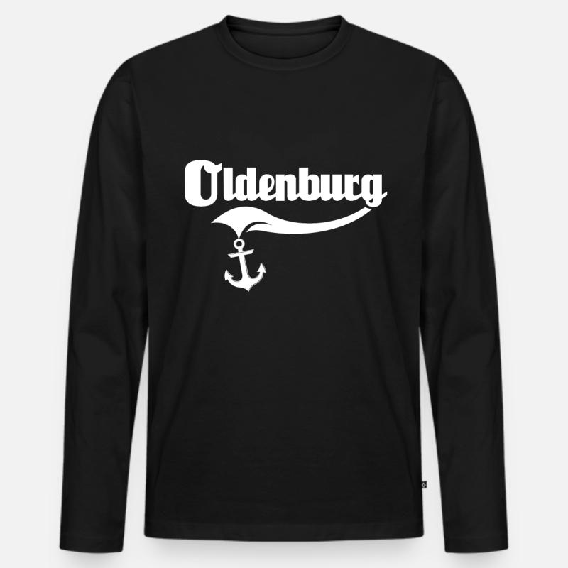 Oldenburg Oldenburger - Männer Premium Bio Langarmshirt - Schwarz