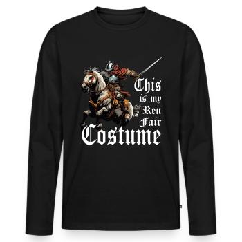 Dies Ist Meine Ren Faire -Kostüm Renaissance - Männer Premium Bio Langarmshirt - Schwarz - Vorne - Nico (187cm)
