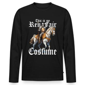 Dies Ist Mein Ren Faire -Kostüm -Turnier - Männer Premium Bio Langarmshirt - Schwarz - Vorne - Nico (187cm)