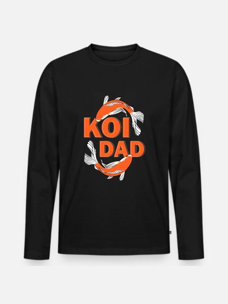 Koi Fish Japanese - Men's Premium Organic Long Sleeve Shirt - black