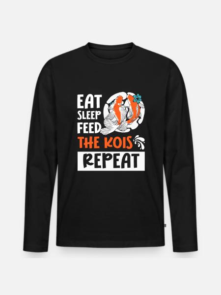 Koi Fish Japanese - Men's Premium Organic Long Sleeve Shirt - black