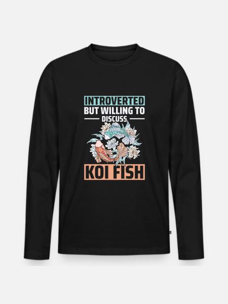 Koi Fish Japanese - Men's Premium Organic Long Sleeve Shirt - black