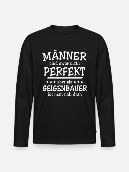 Geigenbauer Männer - Männer Premium Bio Langarmshirt - Schwarz