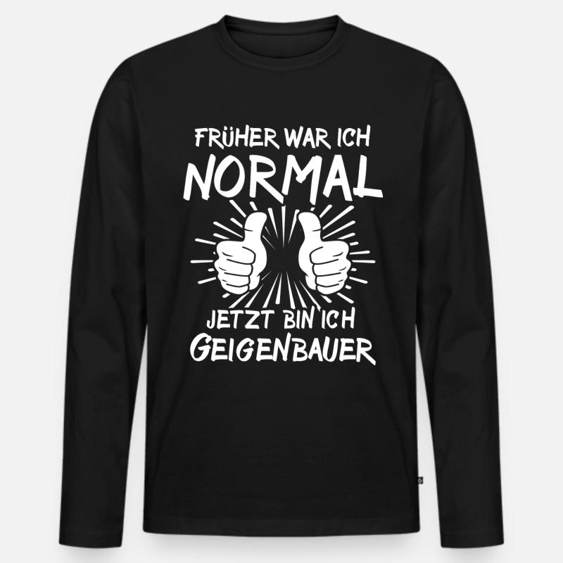 Geigenbauer - Männer Premium Bio Langarmshirt - Schwarz