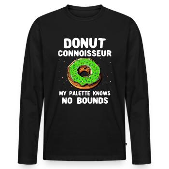 Donut Donut Lover - T-shirt manches longues Premium bio Homme - noir - Devant - Nico (187cm)