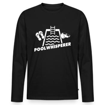 Schwimmmeister Bademeister - Männer Premium Bio Langarmshirt - Schwarz - Vorne - Nico (187cm)