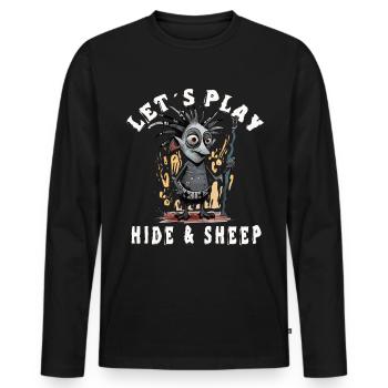 Let's hide - Men's Premium Organic Long Sleeve Shirt - black - Front - Nico (187cm)