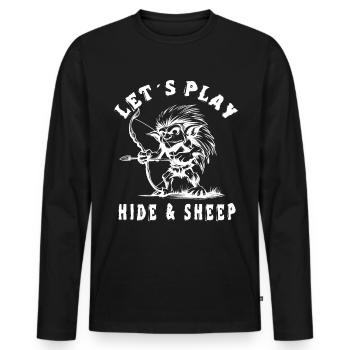 Let's hide - Men's Premium Organic Long Sleeve Shirt - black - Front - Nico (187cm)