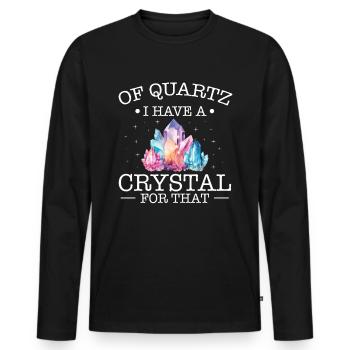 Lustige Edelstein -Chakra -Heilerin Spirituelle - Männer Premium Bio Langarmshirt - Schwarz - Vorne - Nico (187cm)