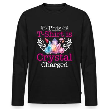 Lustige Edelstein -Chakra -Heilerin Spirituelle - Männer Premium Bio Langarmshirt - Schwarz - Vorne - Nico (187cm)