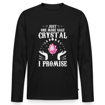 Lustige Edelstein -Chakra -Heilerin Spirituelle - Männer Premium Bio Langarmshirt - Schwarz - Vorne - Nico (187cm)