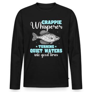 Sonnenbarsch Angeln Crappie Fishing - Männer Premium Bio Langarmshirt - Schwarz - Vorne - Nico (187cm)