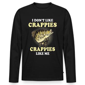 Crappie Fishing Sonnenbarsch Angler - Männer Premium Bio Langarmshirt - Schwarz - Vorne - Nico (187cm)
