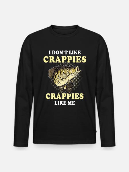 Crappie Fishing Sunfish Angler - Men's Premium Organic Long Sleeve Shirt - black