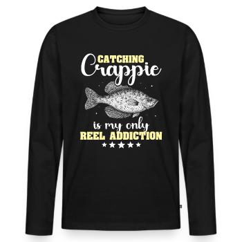Sonnenbarsch Angeln Crappie Fishing - Männer Premium Bio Langarmshirt - Schwarz - Vorne - Nico (187cm)