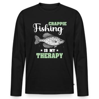 Crappie Fishing Sonnenbarsch Angler - Männer Premium Bio Langarmshirt - Schwarz - Vorne - Nico (187cm)