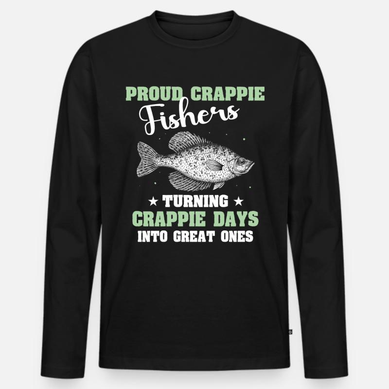 Crappie Sonnenbarsch Angler - Männer Premium Bio Langarmshirt - Schwarz