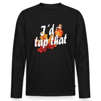 Ich Würde Diesen Ahornbaum Tippen, Der Auf - Männer Premium Bio Langarmshirt - Schwarz - Vorne - Nico (187cm)