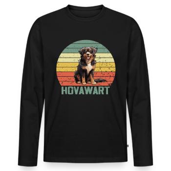 Hovawart propriétaire chien fermier Pure race - T-shirt manches longues Premium bio Homme - noir - Devant - Nico (187cm)