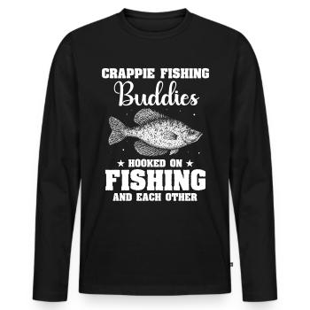 Crappie Fish - Männer Premium Bio Langarmshirt - Schwarz - Vorne - Nico (187cm)