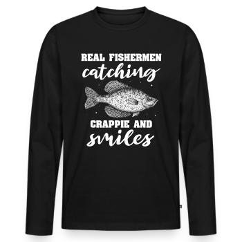 Crappie Fishing - Männer Premium Bio Langarmshirt - Schwarz - Vorne - Nico (187cm)