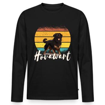 Hovawart propriétaire chien fermier Pure race - T-shirt manches longues Premium bio Homme - noir - Devant - Nico (187cm)