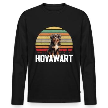 Hovawart propriétaire chien fermier Pure race - T-shirt manches longues Premium bio Homme - noir - Devant - Nico (187cm)
