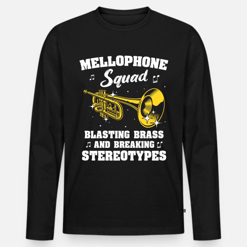 Mellophonist - Männer Premium Bio Langarmshirt - Schwarz